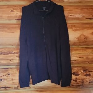 Calvin Klein Maroon Zip-Up Sweater